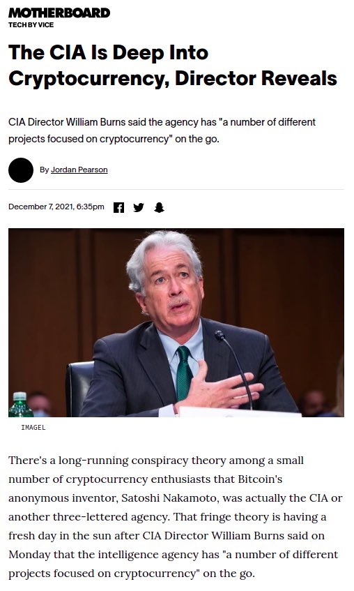 CIA e Cryptovalute